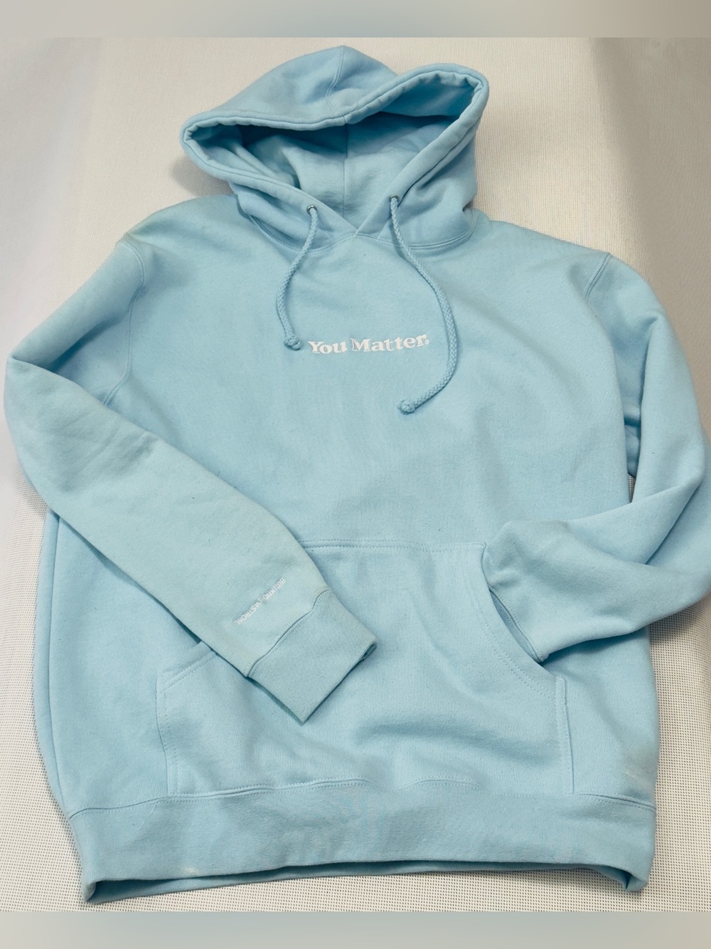Light Blue "You Matter" Graphic Hoodie